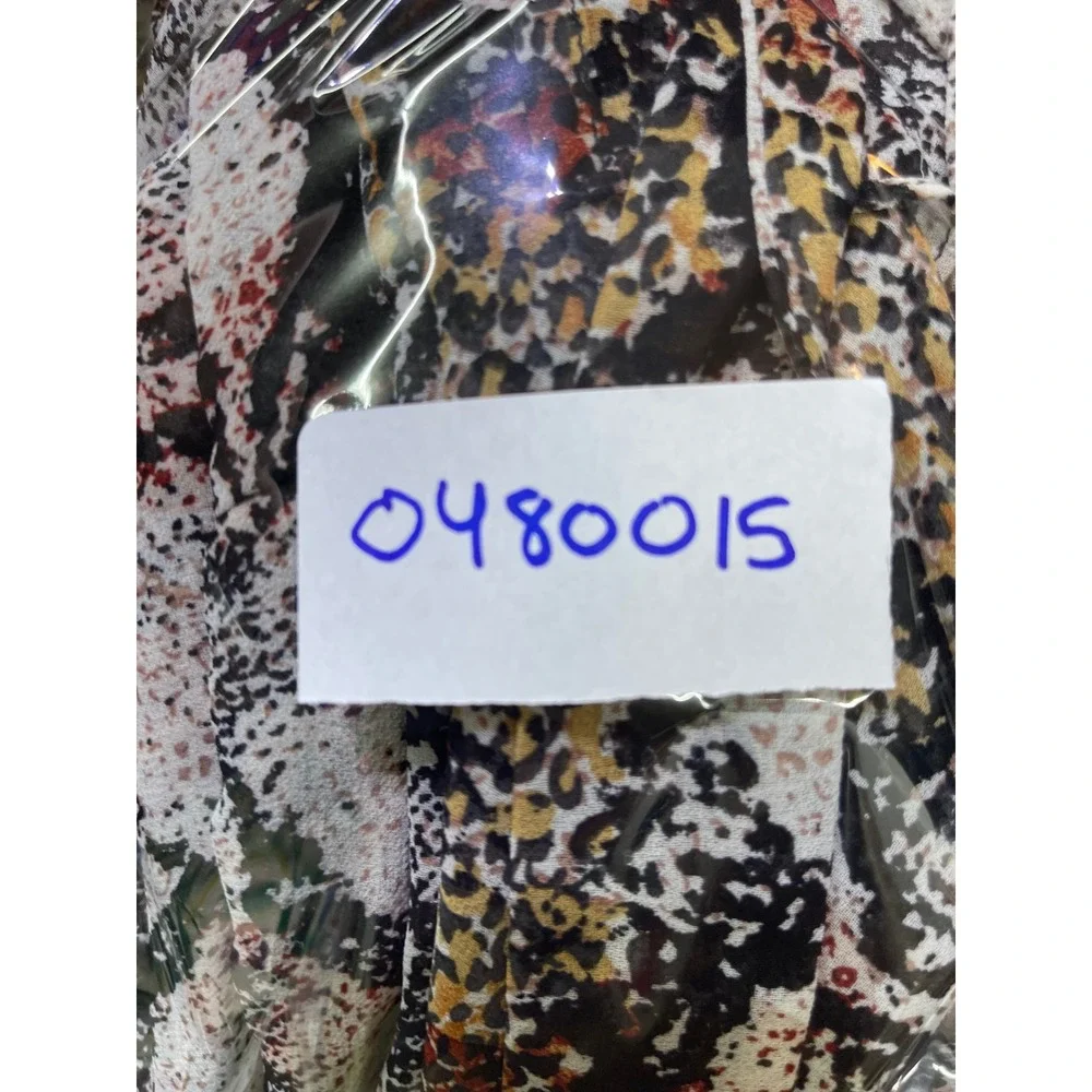 Becca‎ Tilley x Bar III Womens XS Snakeskin Leopard Tiered Ruffle Midi Dress